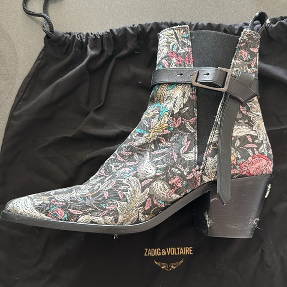 Zadig & Voltaire Tyler Ankle Boots, Embroidered - Picture 8 of 10